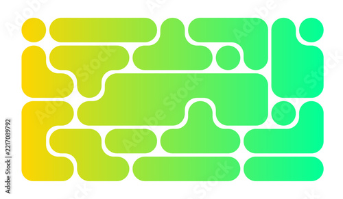 Abstract Gradient Background, cyan and violet capsule shapes on white