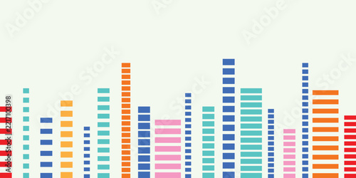 Abstract sound wave equalizer bars background