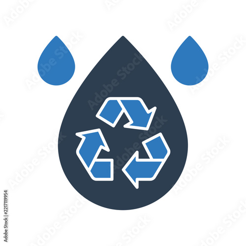 Water Drop Recycle Icon