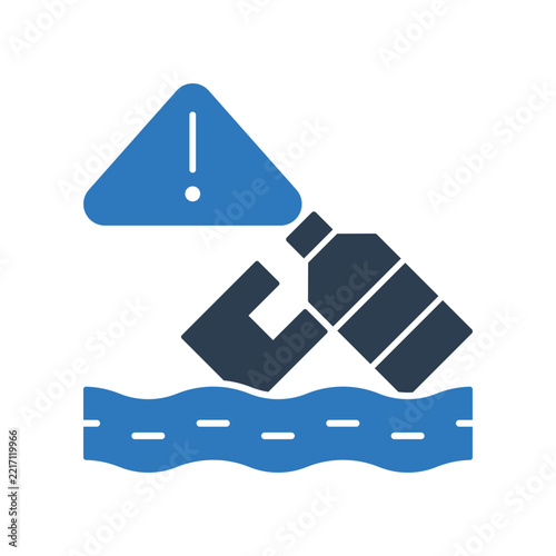 Water Pollution Warning Icon