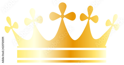 Fotografie Luxury logo. Heraldic golden crown retro icon
