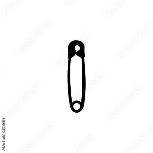 safety pin isolated on white background