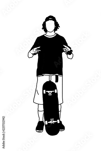 man with a skateboard