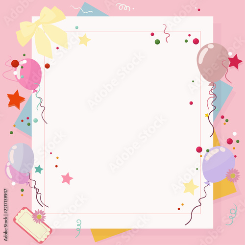 Pastel Decorative Frame Set for Greeting Cards, Announcements, and Photo Collages