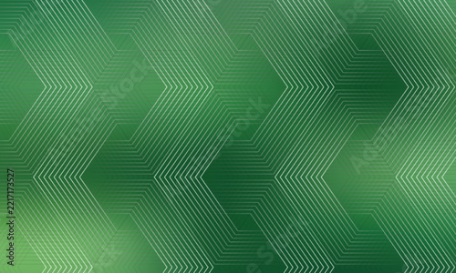 Futuristic abstract background with overlapping layers. Future technology concept. Modern geometric line design elements. Glowing green lines. Vector illustration.