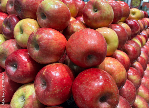 Close-Up of Red and Yellow Apples