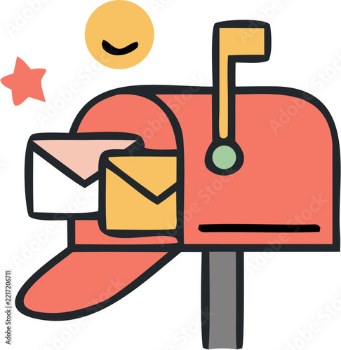 Kindness Mailbox Love Note and Gratitude Messaging Vector