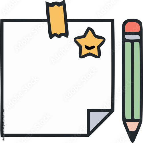 Kindness Note Sticky Message and Positivity Reminder Vector