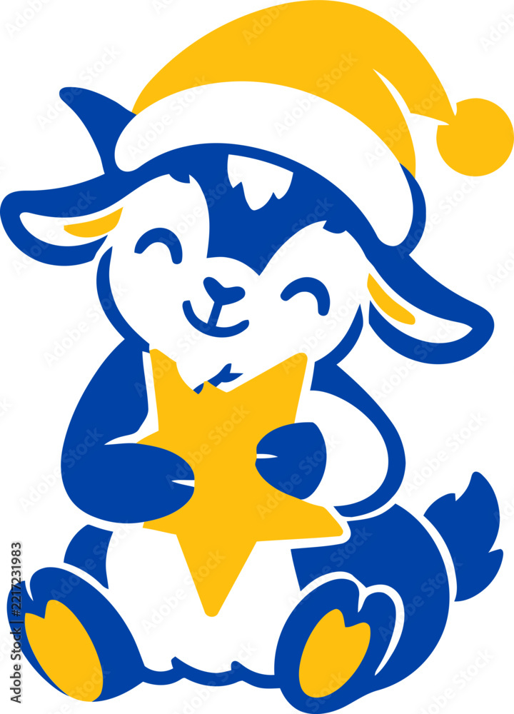 Fototapeta premium animals cartoon mascot collection for Christmas holiday design 