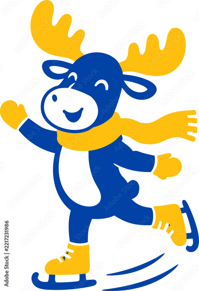 Fototapeta premium animals cartoon mascot collection for Christmas holiday design 