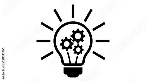 Minimal Light Bulb Idea Glyph Icon