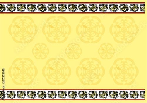 Geometric Floral Yellow Background