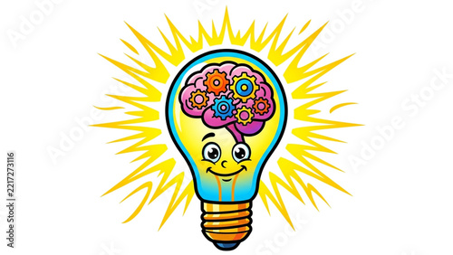 Pop Art Light Bulb Idea Illustration