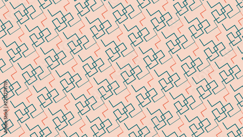 Abstract Geometric Pattern Vector Design with Interlocking Square