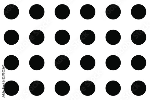 Grid pattern of large black dots on a white background.