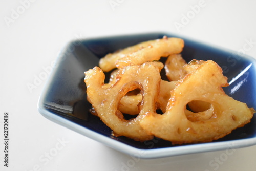 れんこんの甘辛焼き