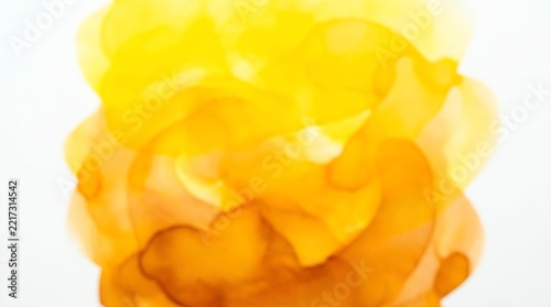 Abstract Yellow and Orange Watercolor Background