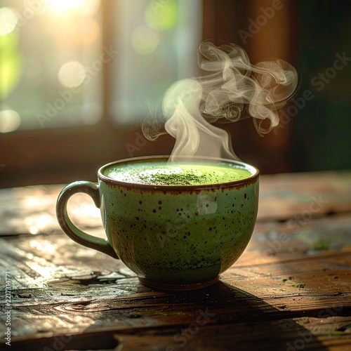 Green Tea in the Golden Light