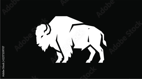 Bison Animal Flat Illustration Vector Artwork