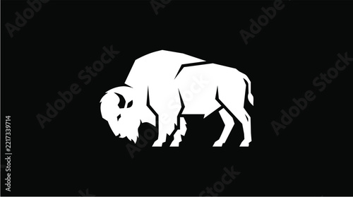 Bison Animal Flat Illustration Vector Design