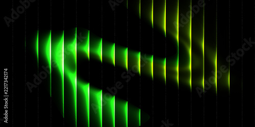 Futuristic Neon Green Vertical Light Wave Abstract Background for Technology, Gaming, Music, Event Posters, Digital Advertising, Websites and Modern Graphic Design