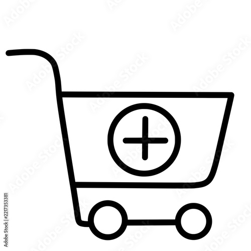 shopping cart icon on internet button