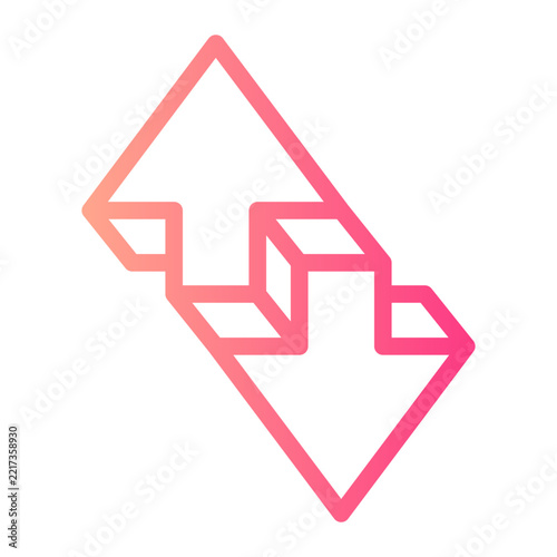 up and down arrows gradient icon