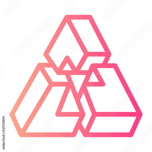 triangle gradient icon