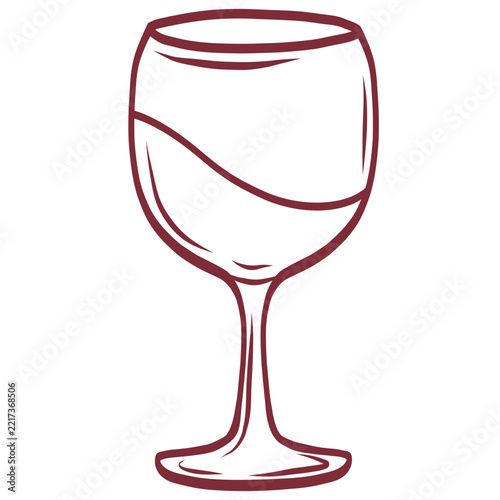 glass of red wine alcohol illustrations hand drawn icon vector change color social gathering 
