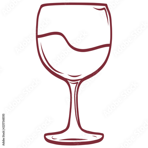 glass of red wine alcohol illustrations hand drawn icon vector change color social gathering 
