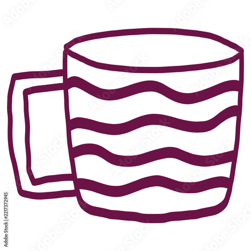 mug cup shot illustration doodle hand drawn icon vector line art 