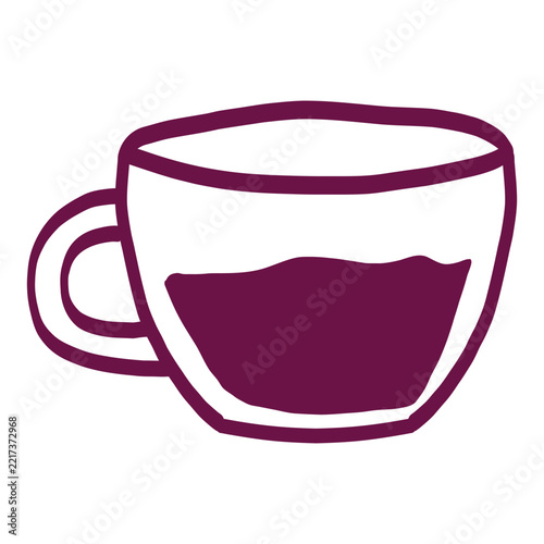 mug cup shot illustration doodle hand drawn icon vector line art 