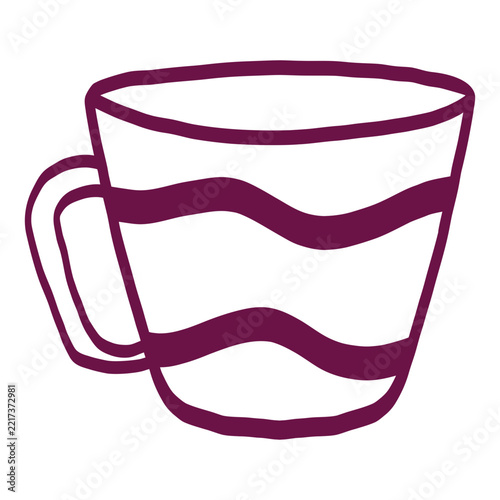 mug cup shot illustration doodle hand drawn icon vector line art 