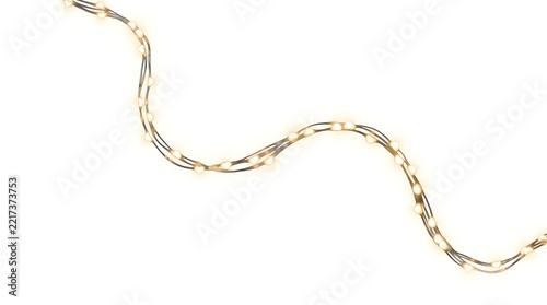 Wavy String of Warm White LED Lights