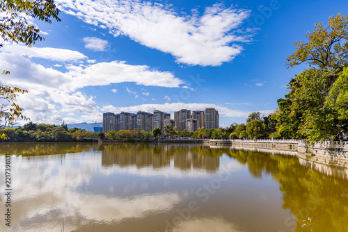 Landscape of Nanhu Park in Mengzi City, Yunnan