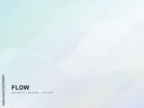 Minimalist light teal and white flow wave background for modern corporate presentation and landing page design.