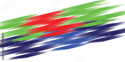 Abstract Colorful Brush Stroke Halftone Pattern Vector Background