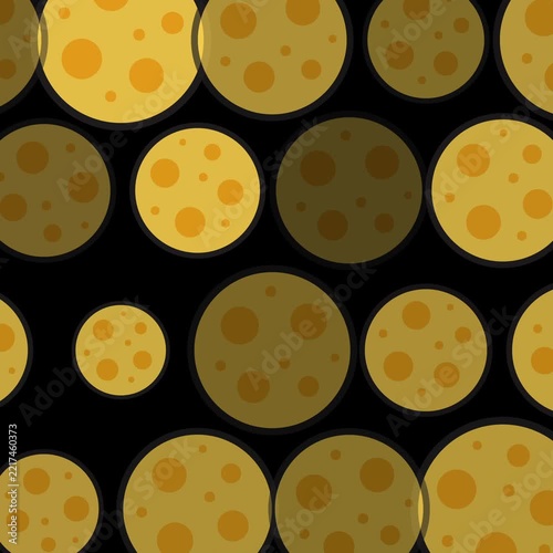 Halloween moon pattern on a black background. Suitable for abstract backgrounds, geometric designs, or modern art projects.