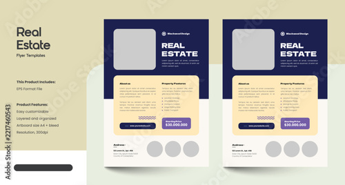Modern real estate flyer template