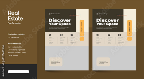 Modern real estate flyer template