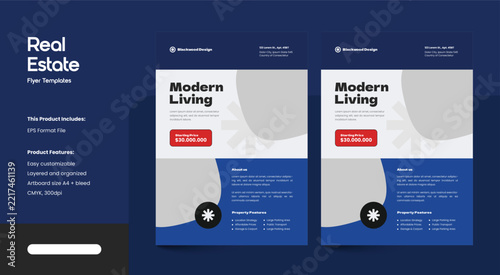 Modern real estate flyer template