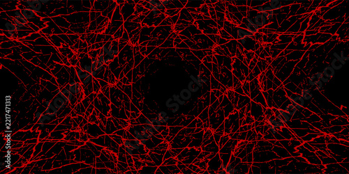 Abstract Red Neural Network Vector Background with Glowing Organic Fiber Mesh Pattern on Dark Backdrop for Technology Presentation, Web Banner, and Digital Graphic Design