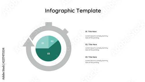 vector illustration of a clock infographic template