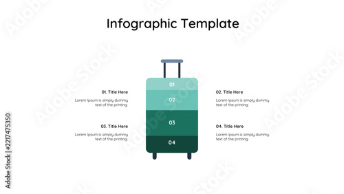 set of vector travel suitcase infographic