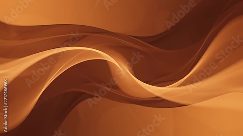 Abstract Flowing Caramel Waves and Liquid Swirl Background Animation.