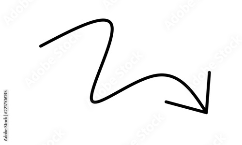 Black arrow icon isolated on a white background