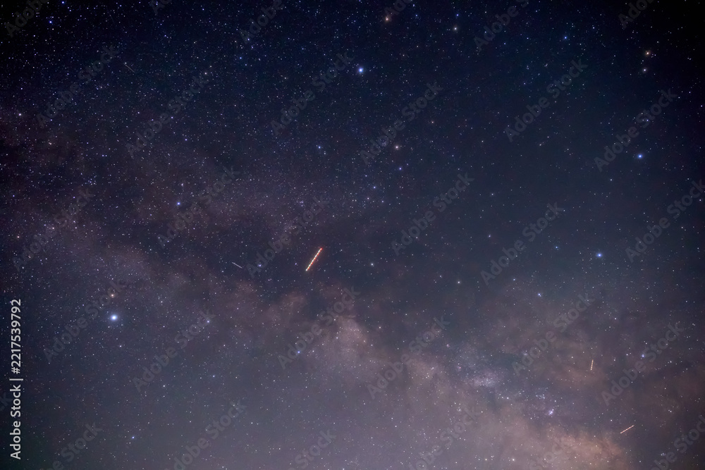 Fototapeta premium Summertime Milky Way stars and constellations.