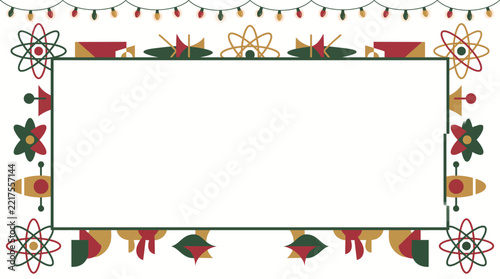 String light bordered holiday frame template
