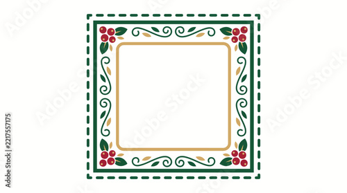 Holiday coupon frame template
