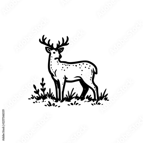 deer silhouette vector illustration